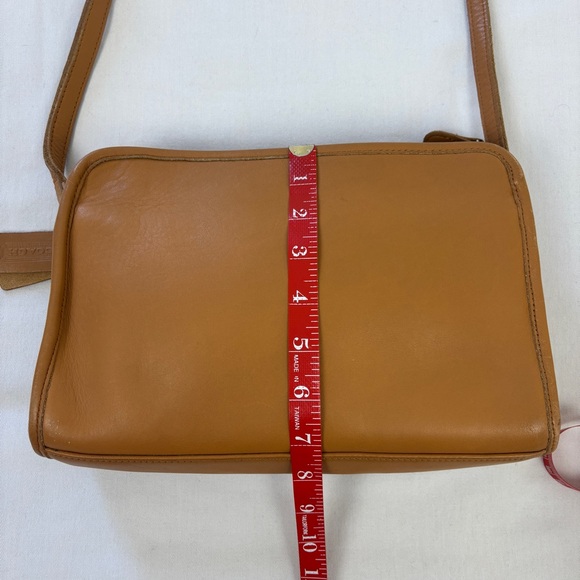 Vintage Coach Camel Brown Leather Crossbody Purse with Tag USA AS IS - Picture 11 of 16